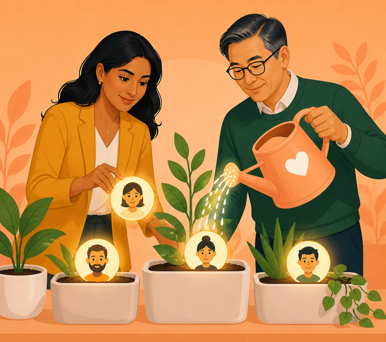 Diverse marketers building direct customer relationships through permission-based, first-party data marketing strategies for a website
